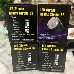 4 LED strobe lights. White light.